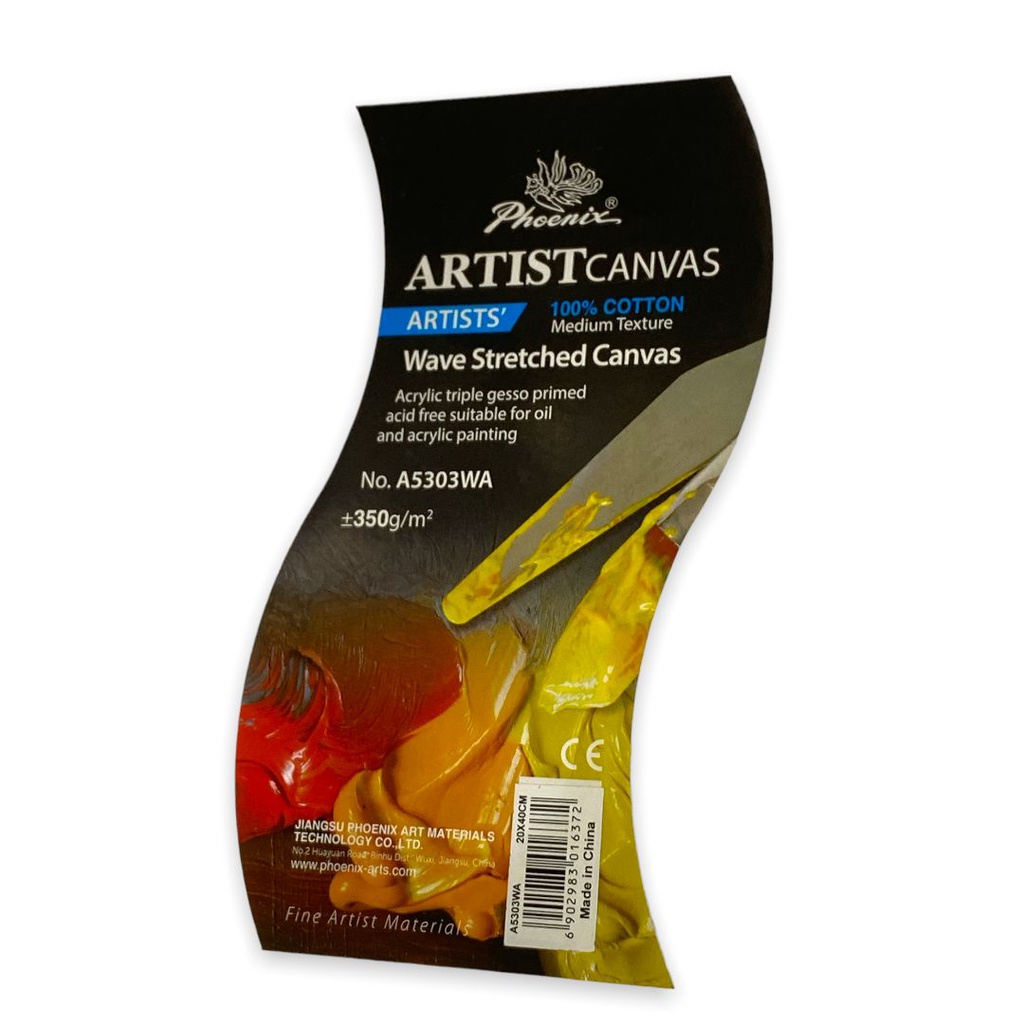 WAVE STRETCHED CANVAS 100% COTTON 3/4" THICKNESS 25X50CM