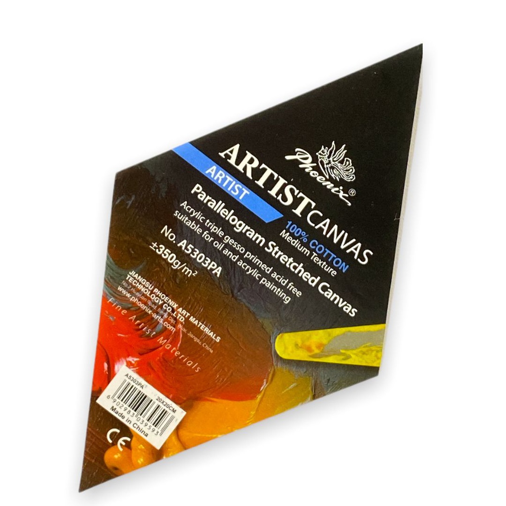 PARALLELOGRAM STRETCHED CANVAS 100% COTTON 3/4" THICKNESS 20X20CM