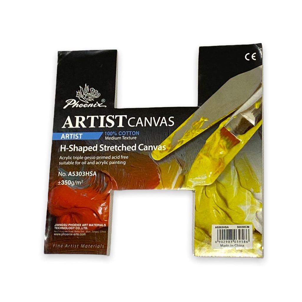 H SHAPED STRETCHED CANVAS 100% COTTON 3/4" THICKNESS 50X50CM