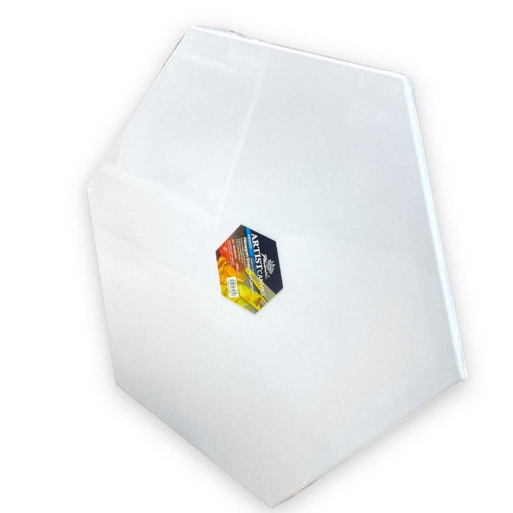 HEXAGON STRETCHED CANVAS  100% COTOON 3/4" THICKNESS, STAPLE ON THE BACK 30X30CM