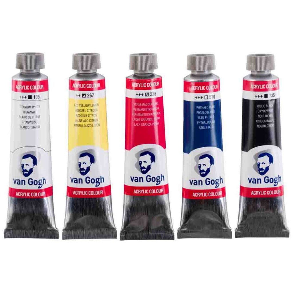الوان اكريلك من  فان جوخ 5 حبة * 40 مل