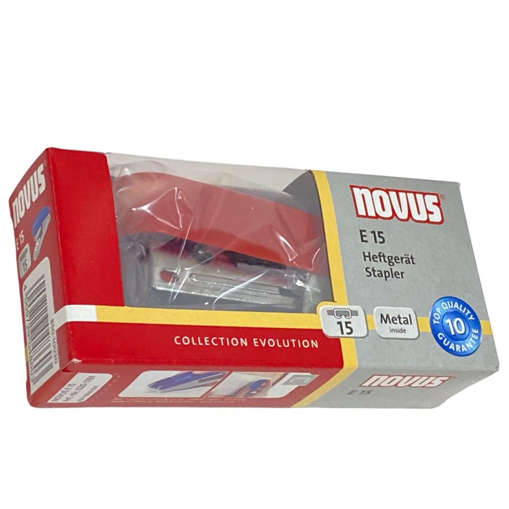 دباسة نوفس احمر 15 ورقة NOVUS E15