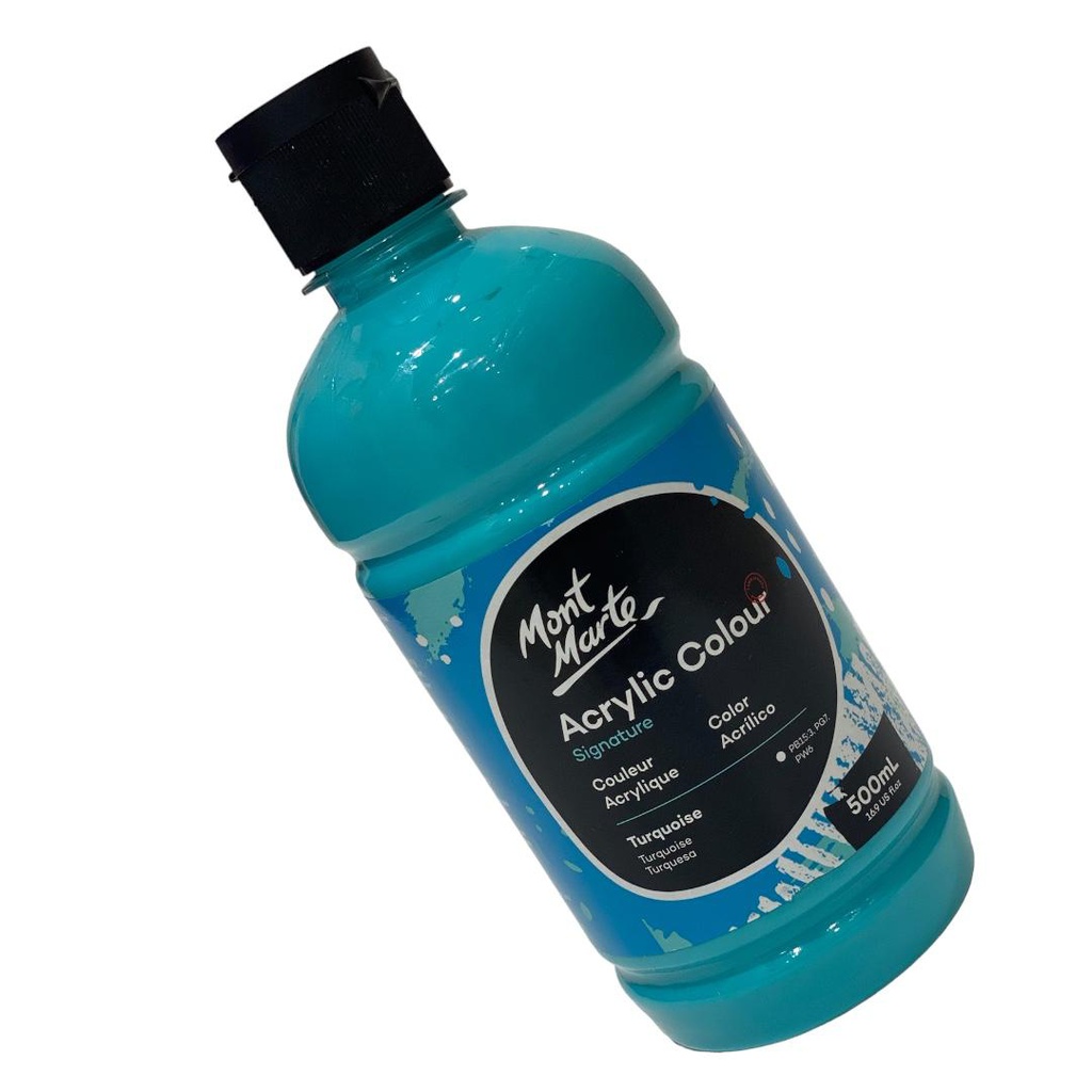 MONT-MARTE Acrylic Colour 500ml bottle - Turquoise
