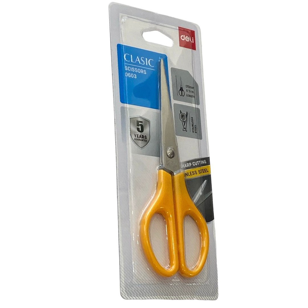 مقص ديلي اصفر 170 مم DELI