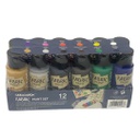 FABRIC PAINT SET 12 X 59 ML