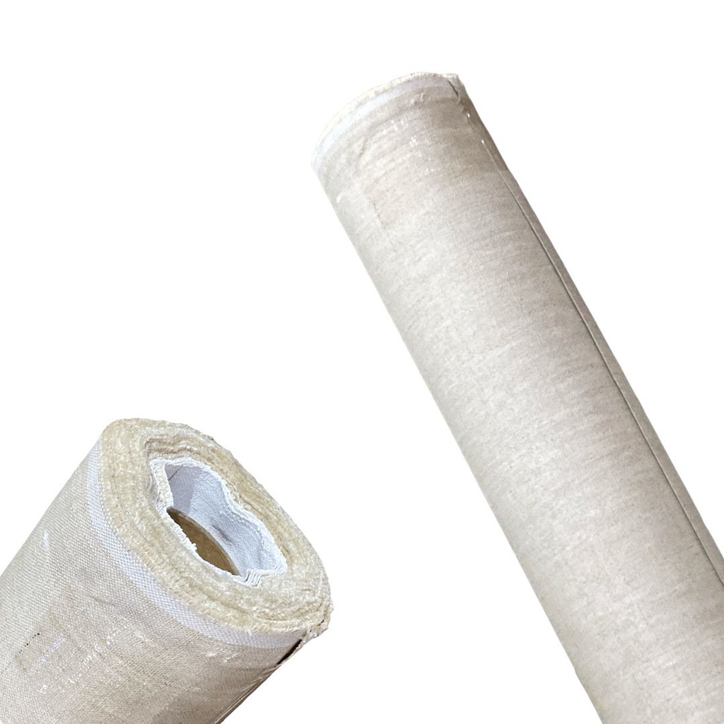 كانفس رول قماش من فونيكس متوسط الملمس 100% كتان 450 جرام طول 10 متر عرض 2.1 متر