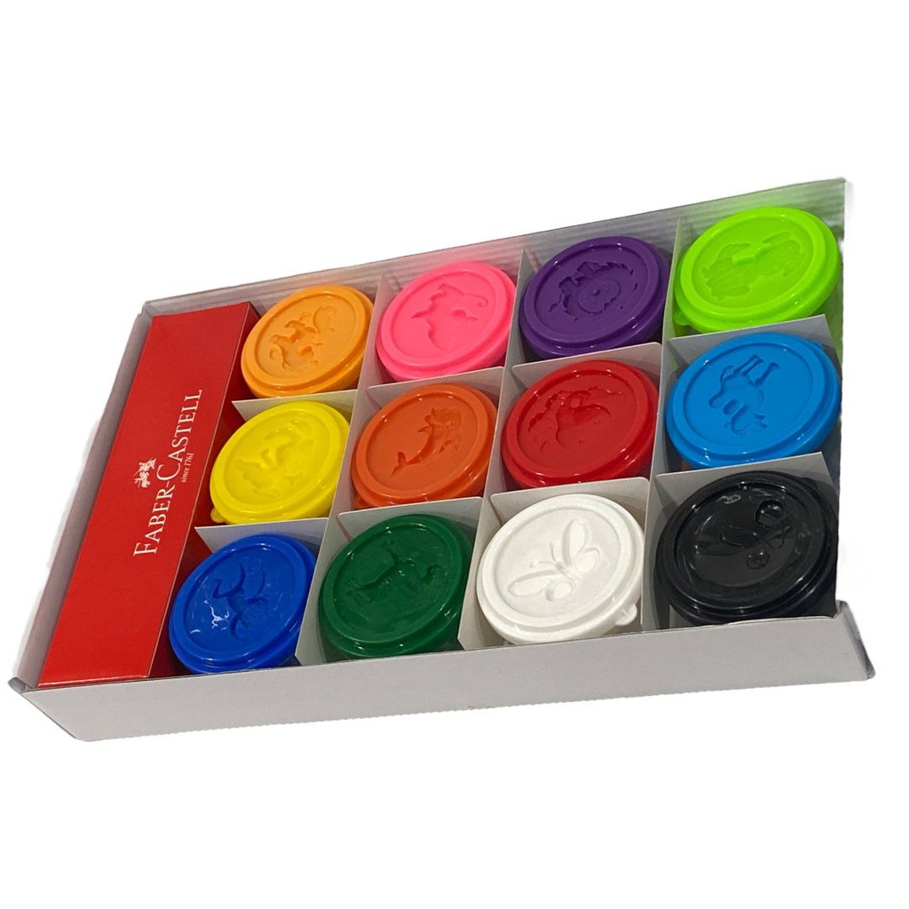 طقم صلصال 12 لون مع الادوات فابر كاستيل