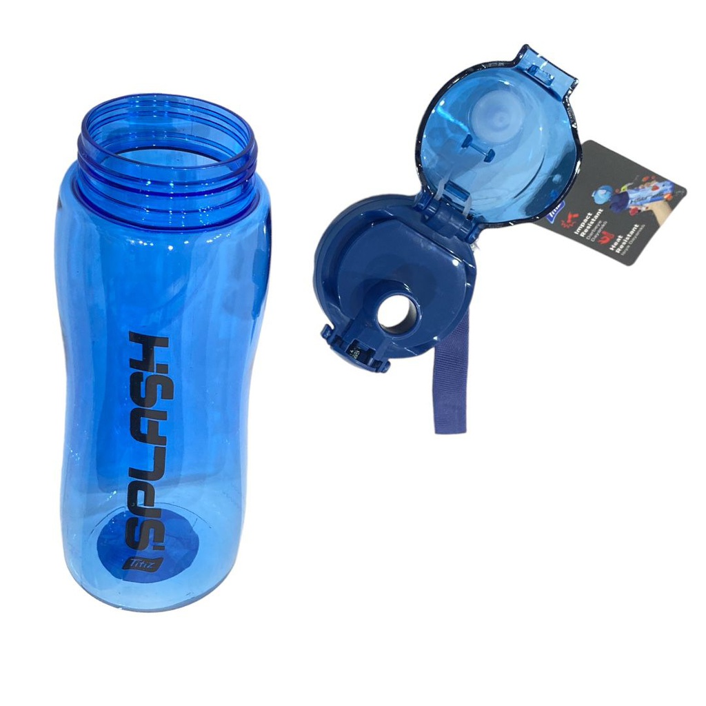 زمزمية تيتيز بلاستك شفاف 750 مل ازرق