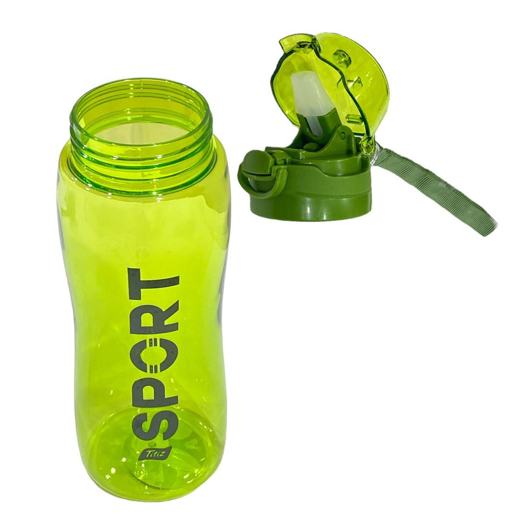 زمزمية تيتيز بلاستك شفاف 750 مل اخضر