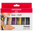 Amsterdam Acrylic color SET 6X20ML PORTRAIT COLORS