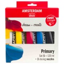 Amsterdam Acrylic color SET PRIM.5X120ML+NOZ.CB