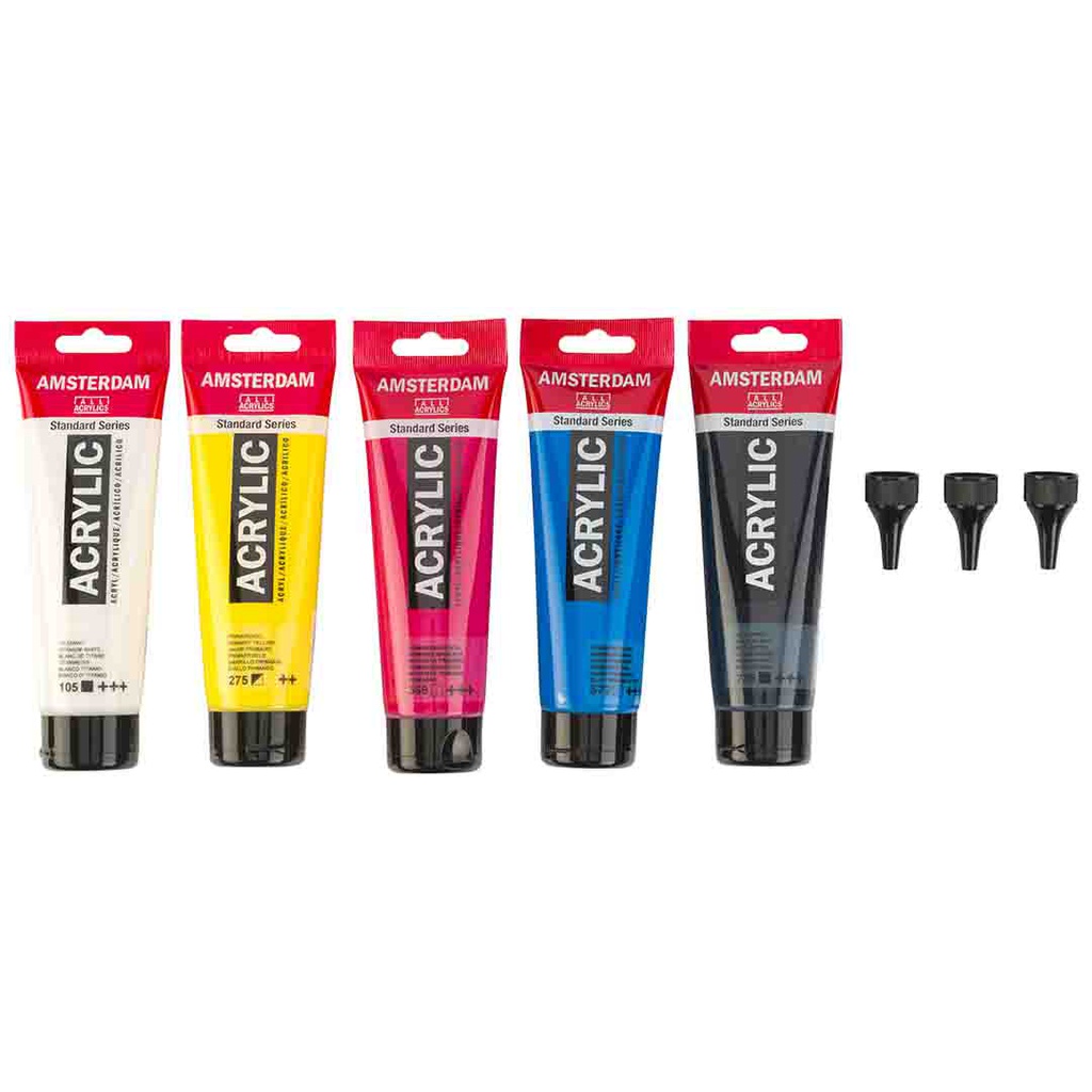 Amsterdam Acrylic color SET PRIM.5X120ML+NOZ.CB