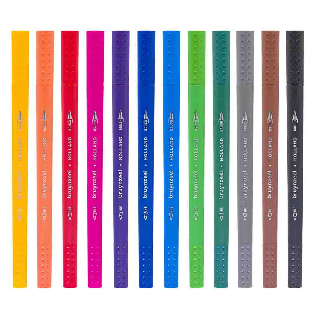 Bruynzeel FINELINER BRUSHPEN SET 12#