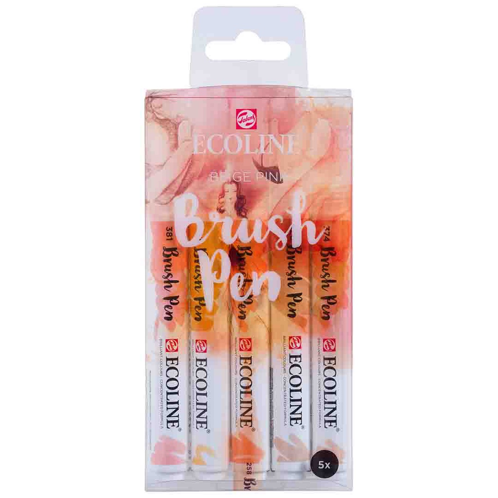 ECOLINE BRUSHPEN X5 BEIGE PINK