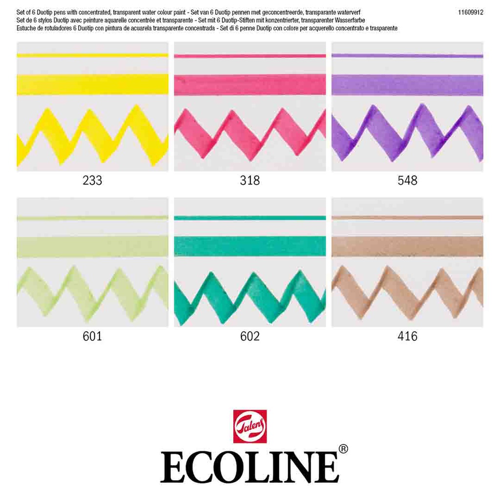 ECOLINE DUO TIP BOTANIC SET 6