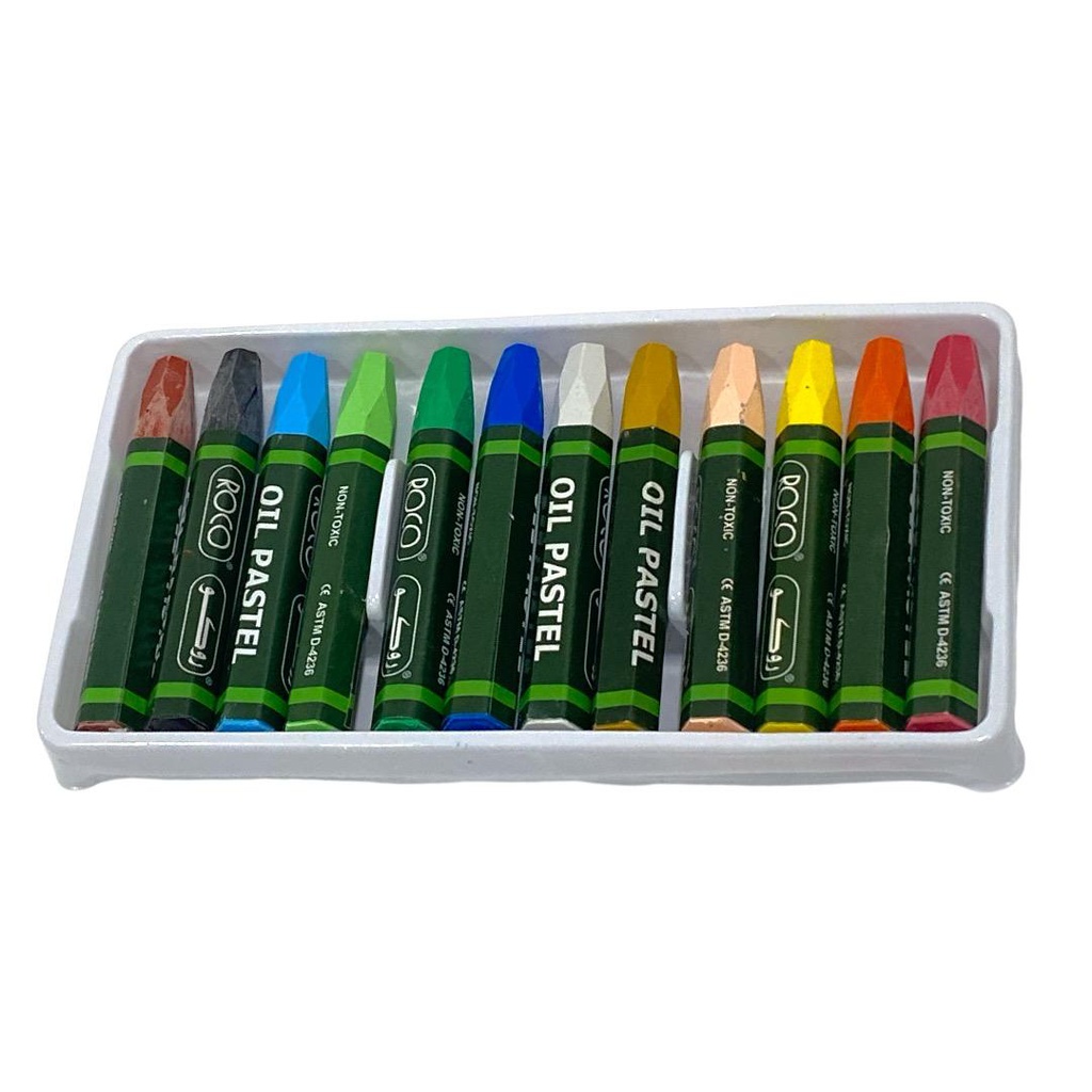 الوان باستيل زيتية سداسية الشكل قابلة للغسل 12 لون روكو ROCO