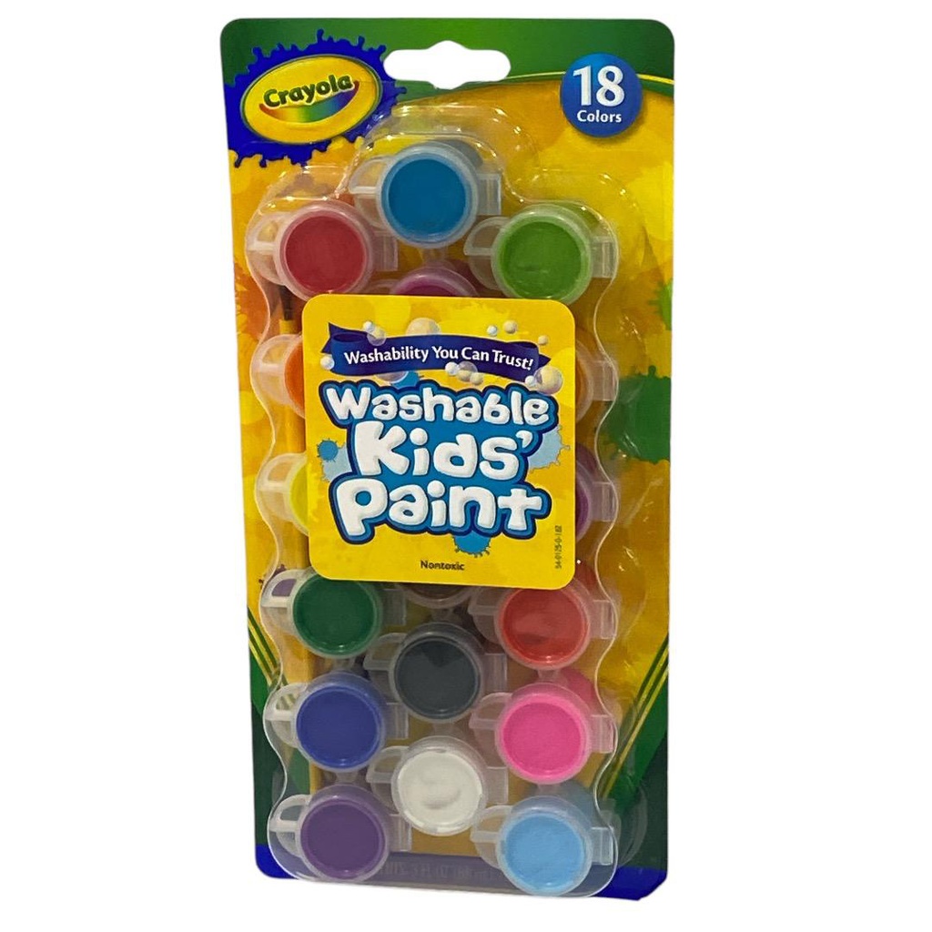 الوان مائية اقراص 18 لون + فرشاة من كرايولا