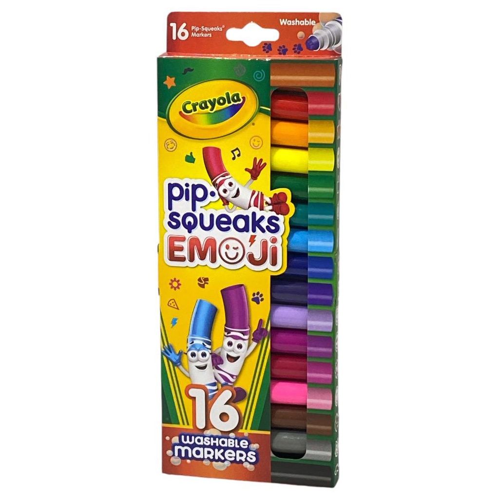 طوابع رموز تعبيرية قابلة للغسل 16 قطعة من كرايولا