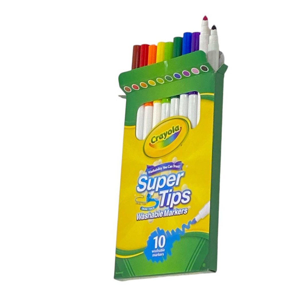 اقلام ماركر سوبر تيب قابلة للغسل 10 لون من كرايولا