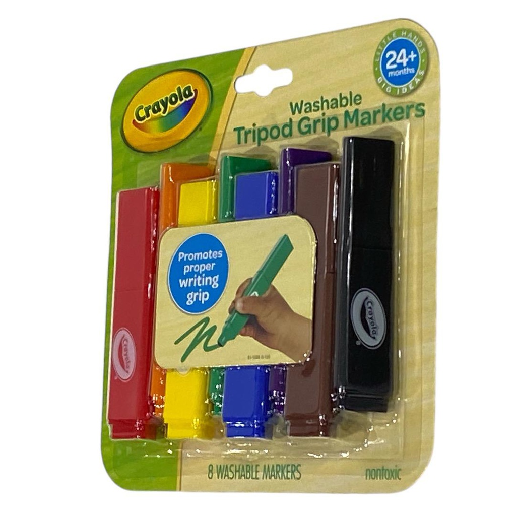 اقلام ماركر قابلة للغسل ثلاثية القوائم 8 لون كرايولا