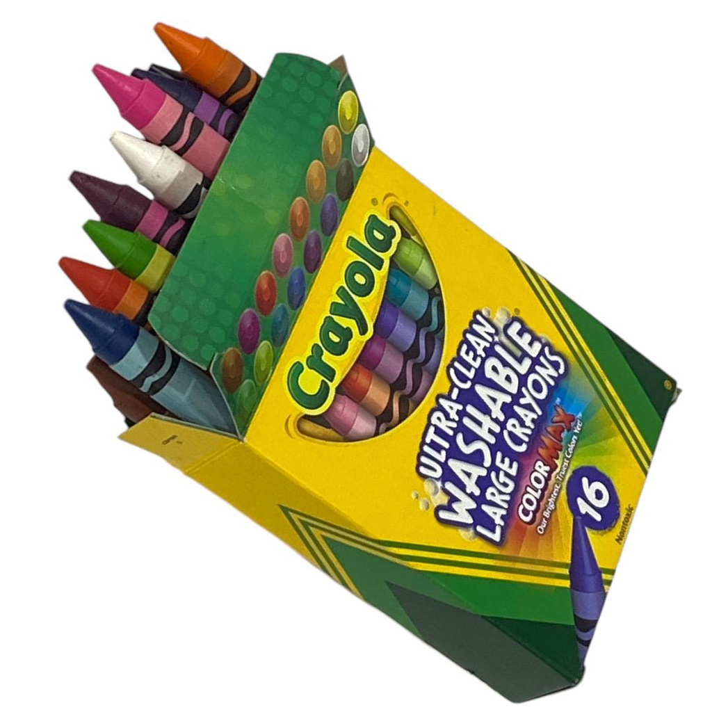 الوان شمعية قابل للغسل 16 لون من كرايولا