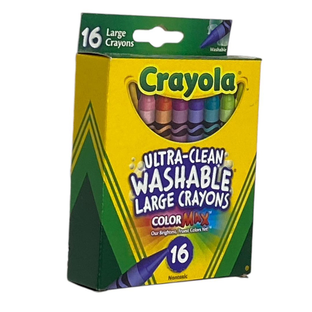 الوان شمعية قابل للغسل 16 لون من كرايولا