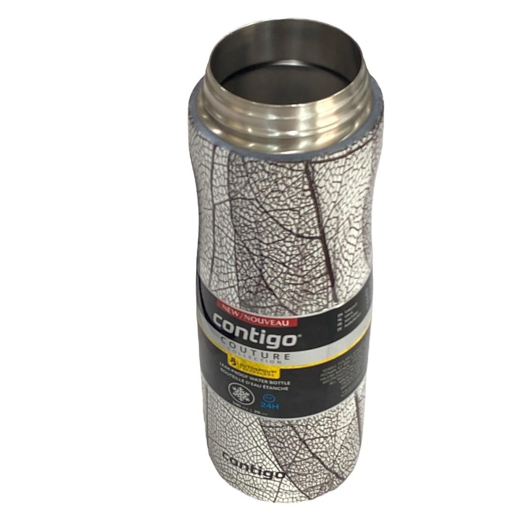 كونتيجو زمزمية ستانلس 590 مل ابيض واسود Contigo