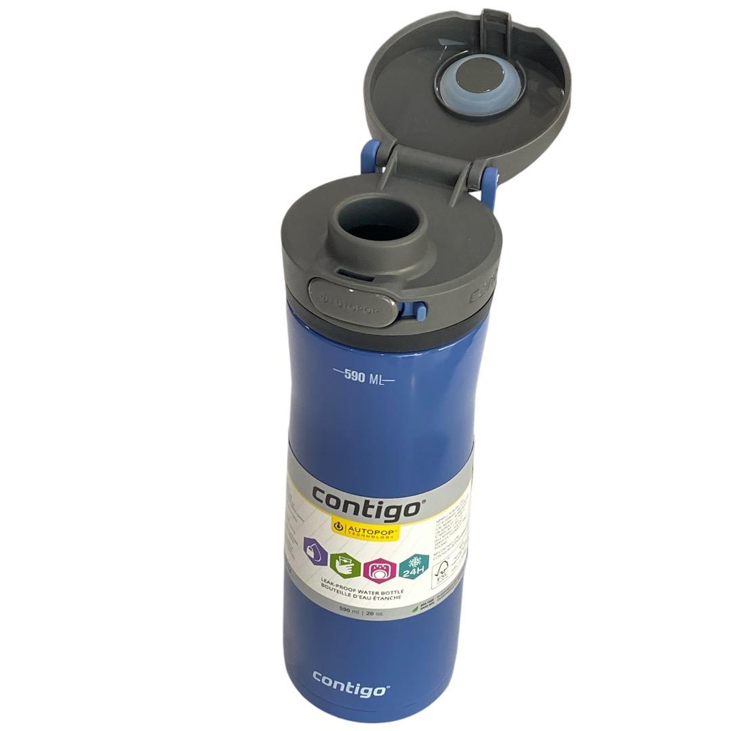 كونتيجو زمزمية ستانلس 590 مل ازرق Contigo