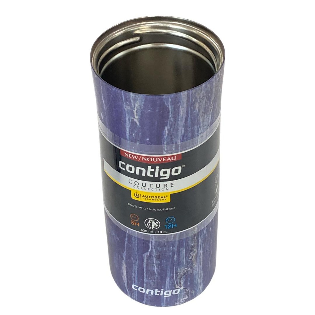 كونتيجو كوب ستانلس 420 مل خشبي ازرق Contigo