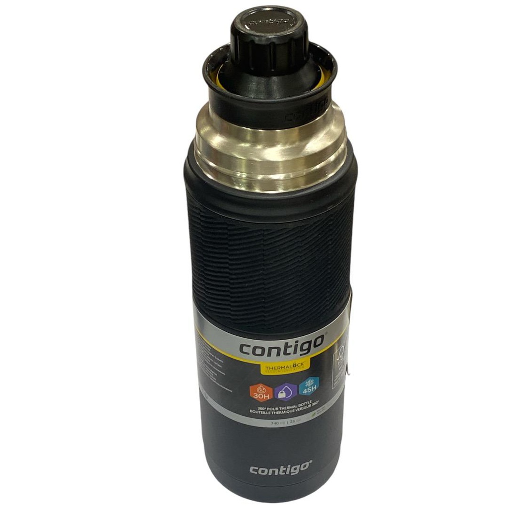 كونتيجو كوب ستانلس 740 مل اسود لامع Contigo