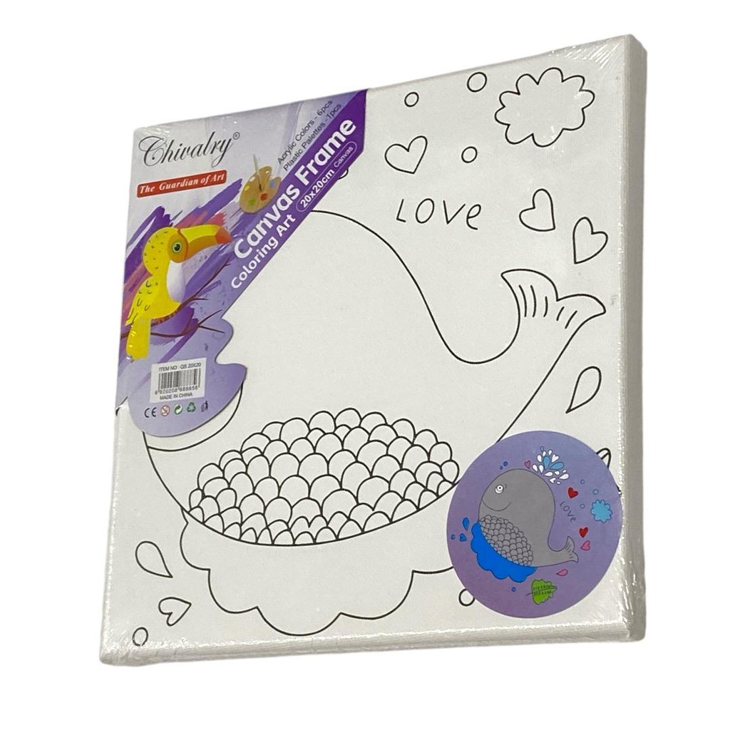 لوحة رسم كانفس تلوين للاطفال 20 * 20 سم