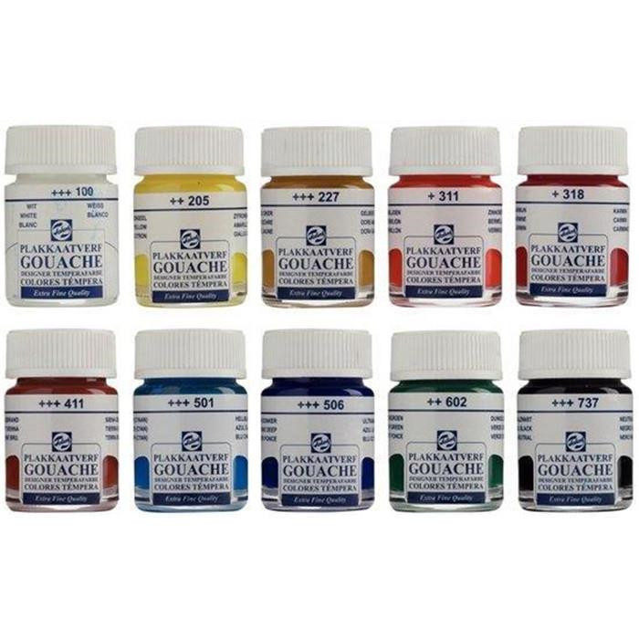 GOUACHE SET PLASTIC 10X16ML