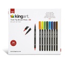 24 KINGART DUAL TIP BRUSH PENS