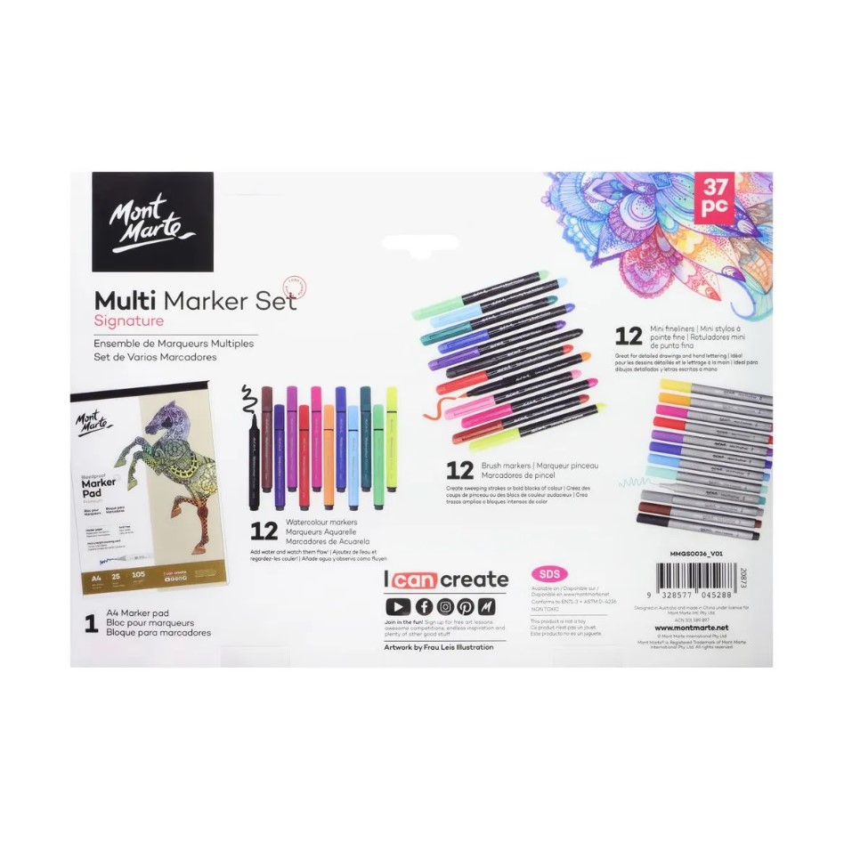 MONT-MARTE Multi Marker Set 37pc