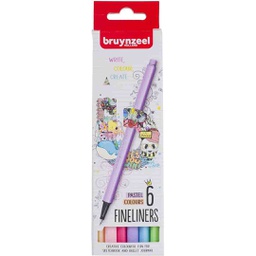 [60241206] Bruynzeel fineliner pastel 6 