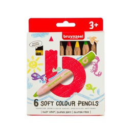 [60119006] Bruynzeel color pencil soft with sharpener  set 6 