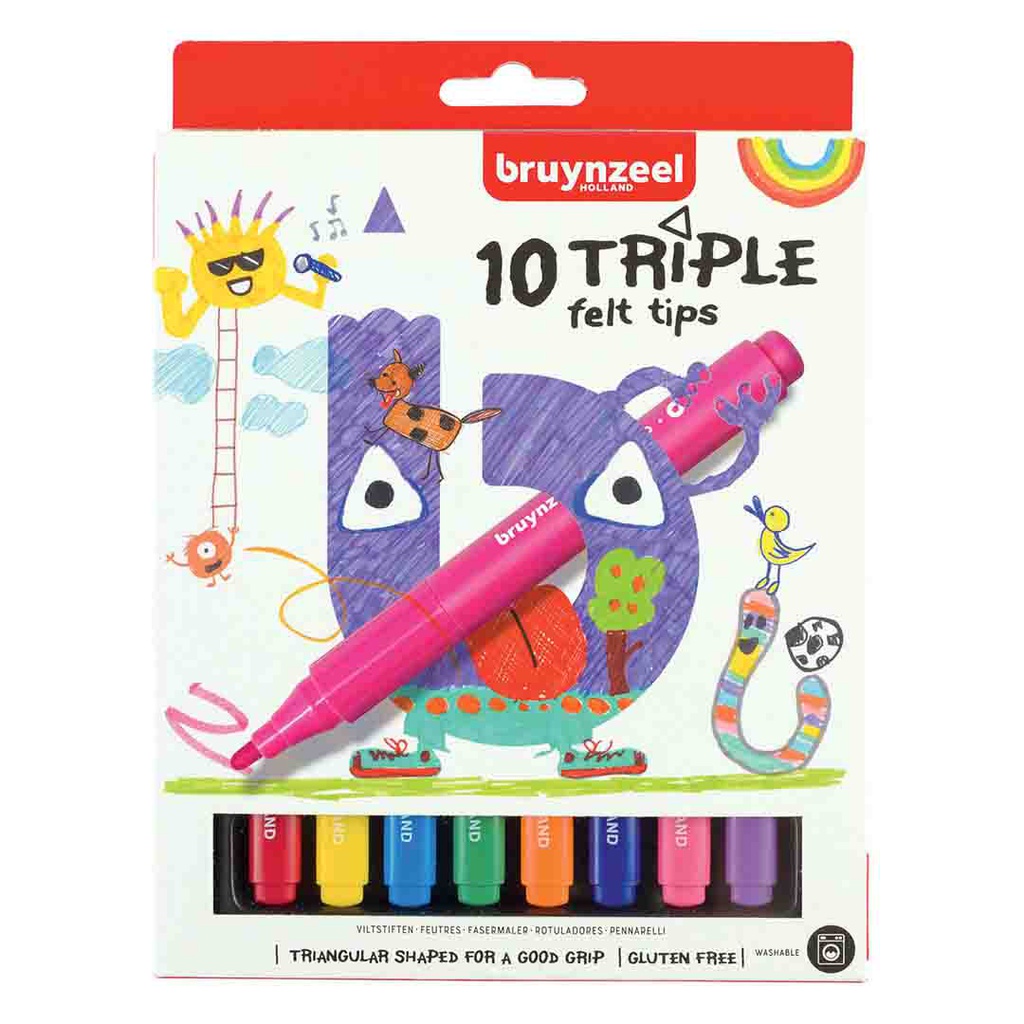 Bruynzeel felt tips triple set 10 