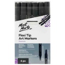 Mont Marte Flexi Tip Alcohol Art Markers 6pc - Grey Tones