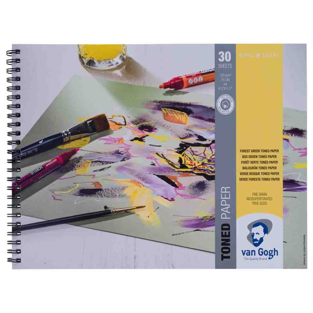 كراسة رسم  المحترفين  تون فورست تبرز اعمالك والوانك بأفضل صورة من فان جوخ    GREEN A4 FSC-MIX