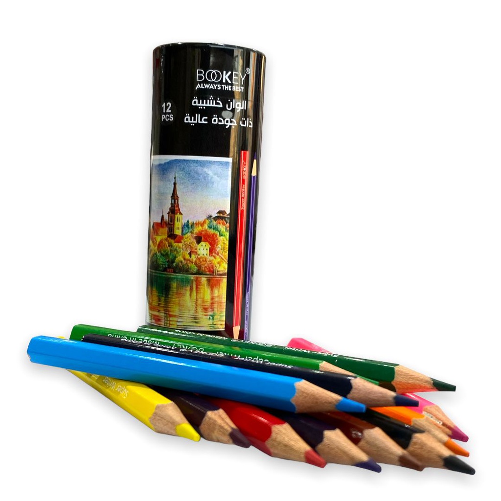 الوان خشبية 12 لون ميني قصيرة