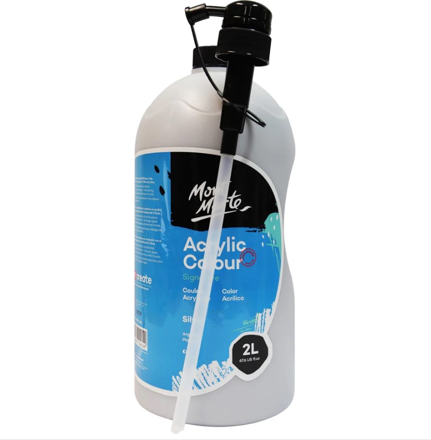 Mont Marte Acrylic color 2L Pump - Silver