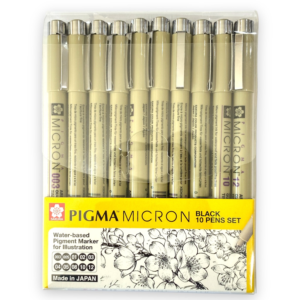 Pigma Micron Pens 10pcs/pkt Sakura‏