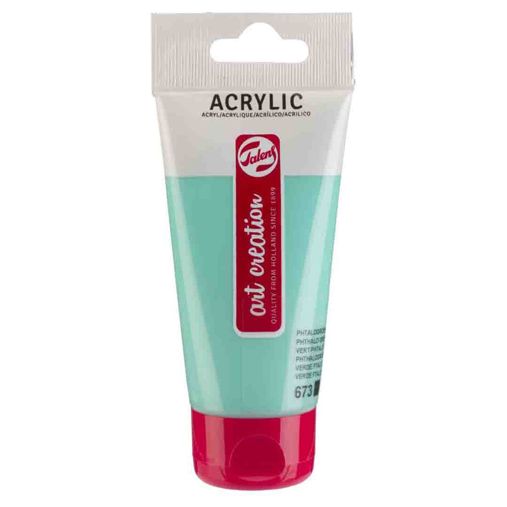 الوان اكريلك من ارت كريشن الهولندية 75 مل PHTH.GREEN LT