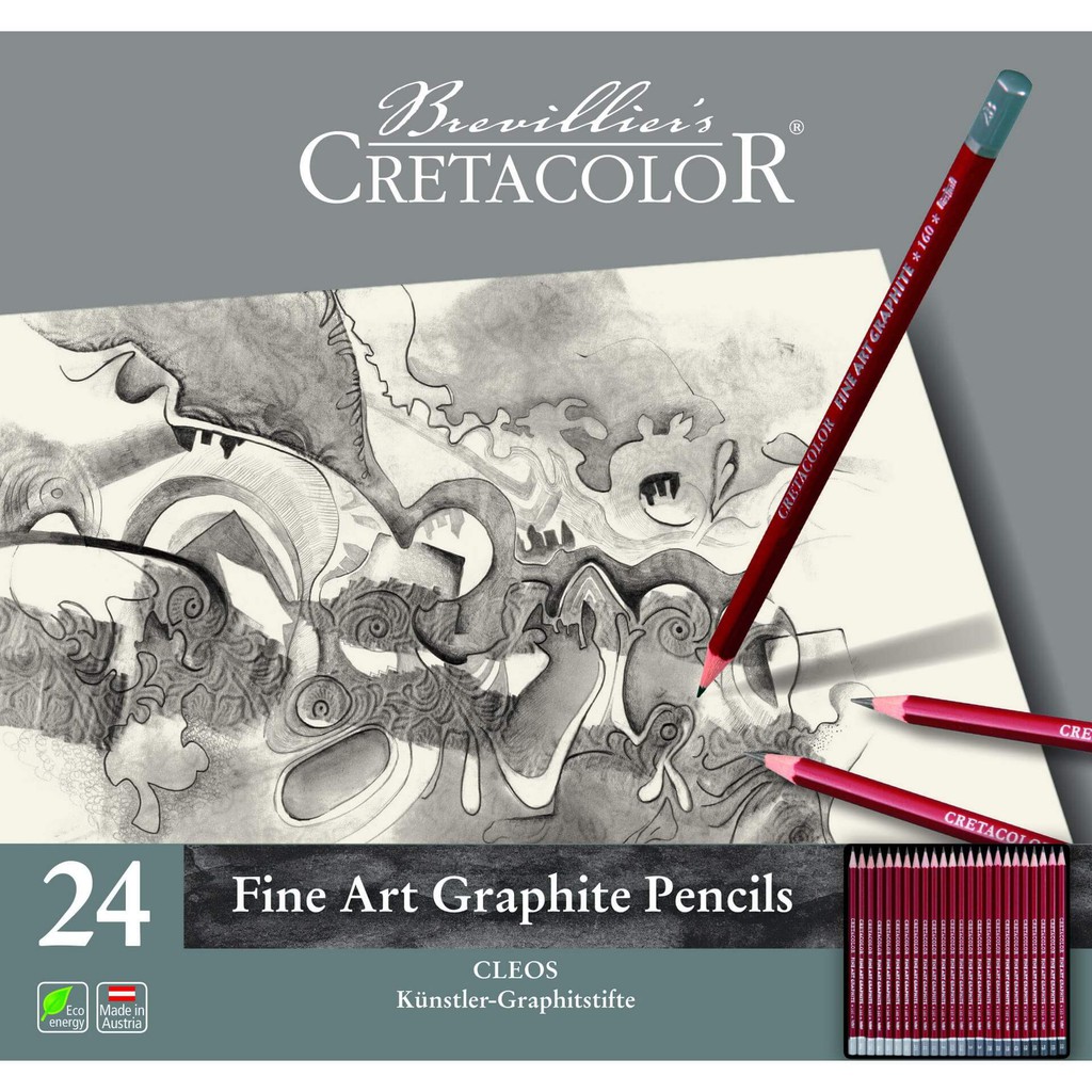 Fine Art Graphite - CLEOS containing: 1 pc. each of all 20 grades (9H - 9B) plus 1 pc. H, HB, B, 2B