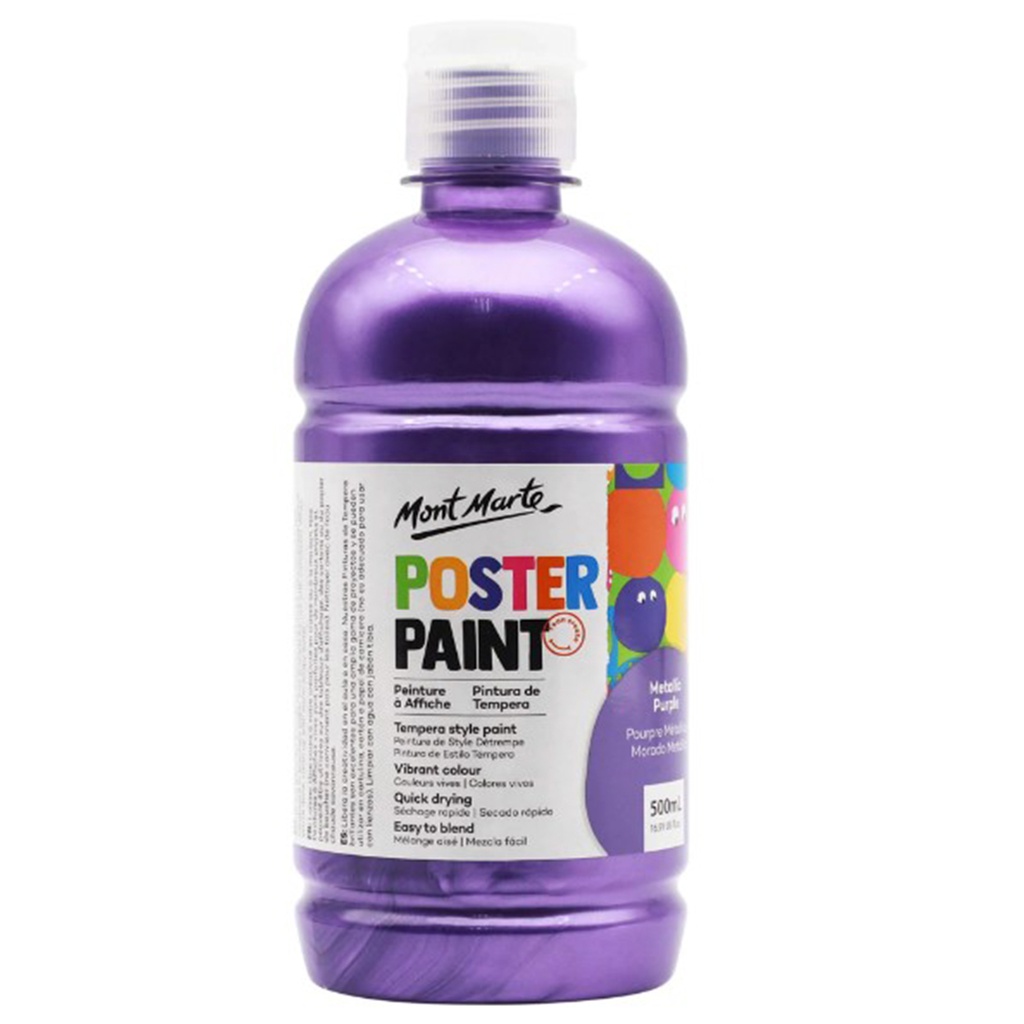 Mont Marte Poster Paint 500ml  -  Metallic Purple