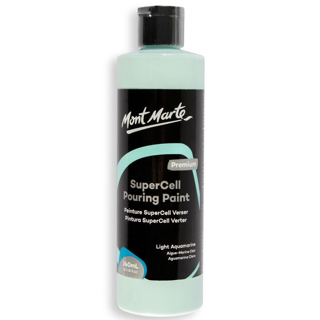 Mont Marte SuperCell Pouring Paint 240ml -Light Aquamarine