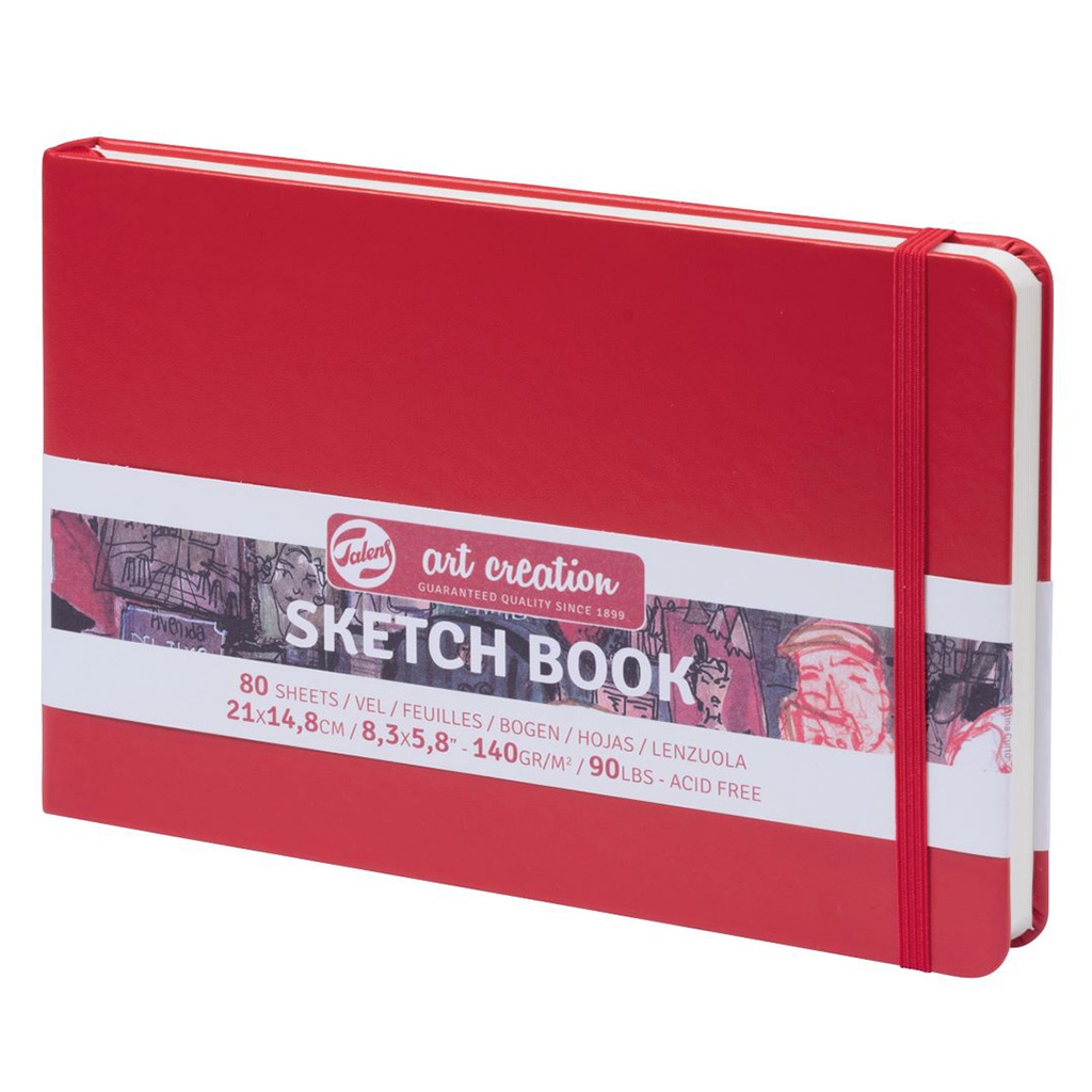 ART CREATION SKETCHBOOK RED 21X15 140G