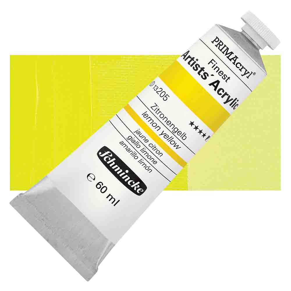 SCHMINCKE  PRIMA ACRYLIC COLOUR  60ML lemon yellow