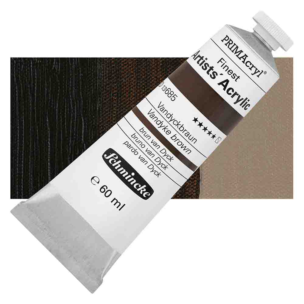 SCHMINCKE  PRIMA ACRYLIC COLOUR  60ML Vandyke brown