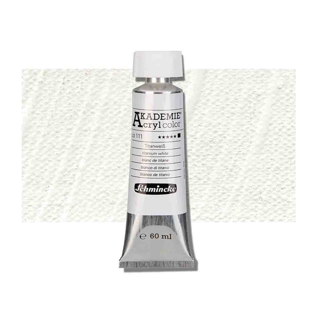 SCHMINCKE  AKADEMIE ACRYLIC COLOUR  60ML titanium white